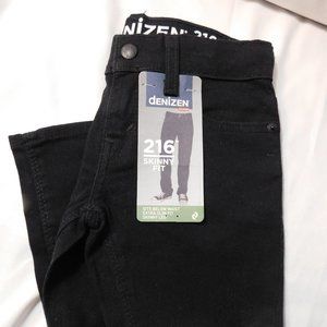 Levi’s Denizen 216 Black Skinny Fit Jeans Size 5 NEW